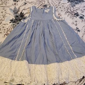 4t chambray and lace dress